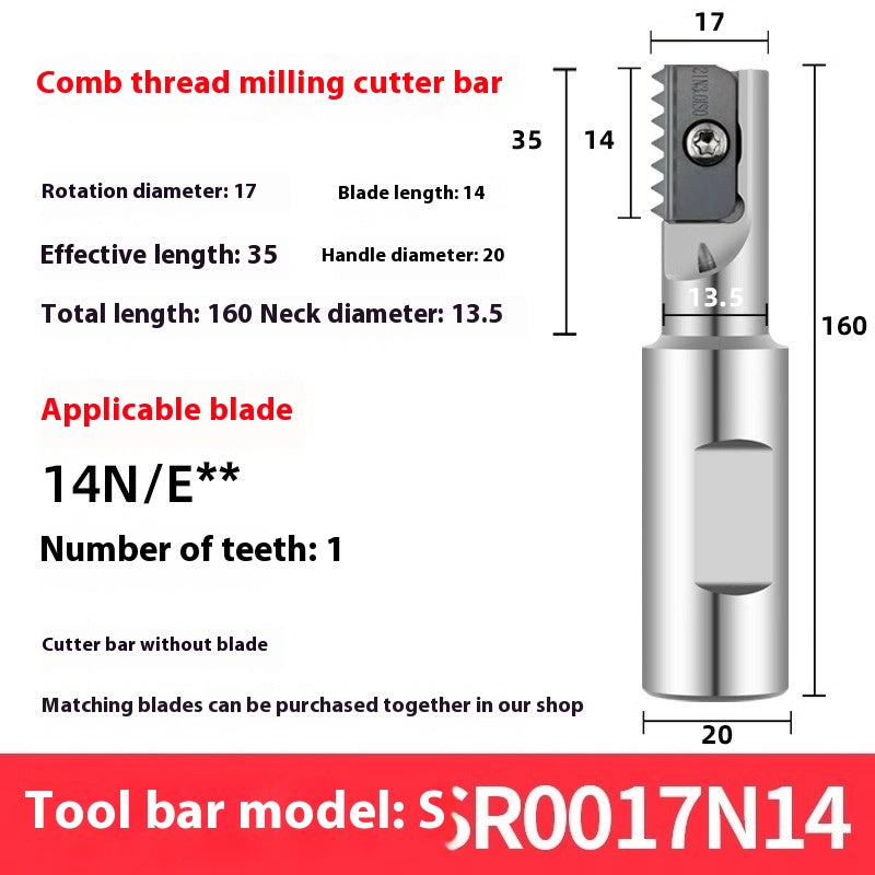 2060-SR00 machining center, thread milling shank, internal and external thread, comb shank, milling shank, lengthened single edge, double edge Shandong Denso Pricision Tools Co.,Ltd.